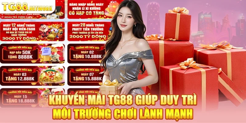 Khuyến mãi TG88 giúp duy trì môi trường chơi lành mạnh