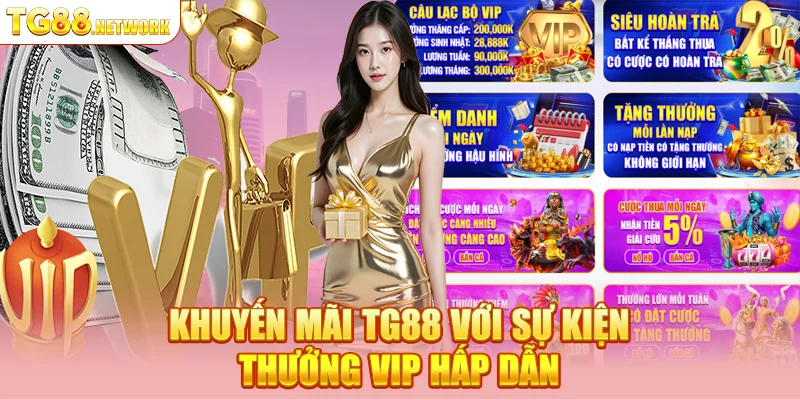 Khuyến mãi TG88 với sự kiện thưởng VIP hấp dẫn